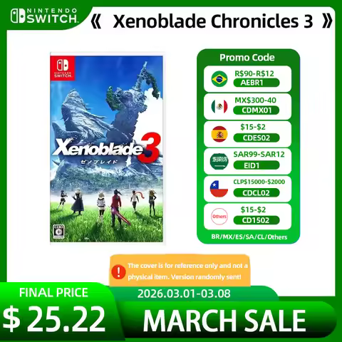 Nintendo Switch Game Deals - Xenoblade Chronicles 3-Games Cartridge Physical Card Role-Playing Suppo
