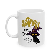 Spooky Cat Witches Funny Halloween Mug Ceramic Mug 11oz