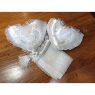 ♞wedding set 4 in 1 entourage  secondary veil cord and ring bearer set wedding