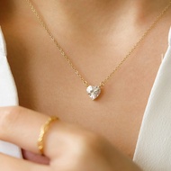 Crystal Heart Dainty Necklace