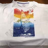 Brooks Brothers New Style Trendy Fashion Printed Round Neck Pure Cotton Short Sleeve T-Shirt