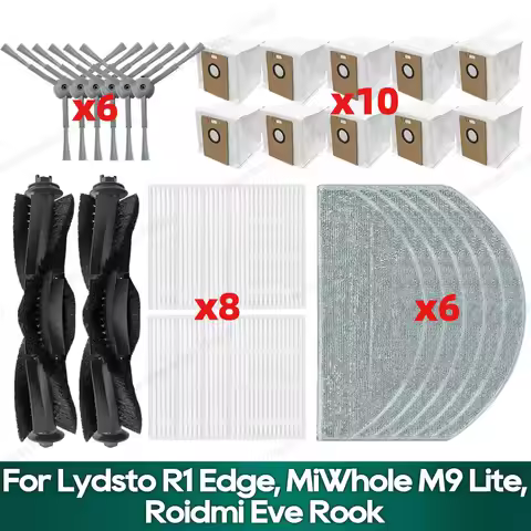 Compatible for Lydsto R1 Edge / R1D Edge, MiWhole M9 Lite, (Roidmi Eve Rook / Eve Rook S) Accessorie