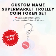 [MADEinSG🇸🇬] Niama Custom Name Supermarket Trolley Token for Coin Replacement Keychain Set [Christma