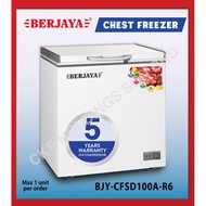 kitchen (130 LITRE) Berjaya Premium Chest Freezer BJY-CFSD100A-R6 (White) 5 YEARS Compressor warrant