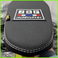 ⌖  ⏔ ◰ RUSI ROYAL 125 JRP SEAT COVER LIHA TEXTURE BLACK with LOGO AND STICKER