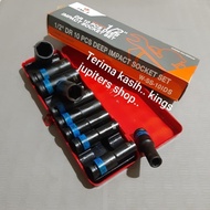 MATA Impact Socket Bit Iwt Length Set 10Mm to 24Mm 1/2 6Pt Impact Socket Wrench