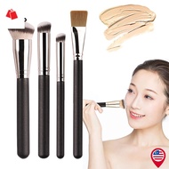 BK-1 Pcs Traceless Concealer Brush/ Round Head Bevel Makeup Brush/ Soft Fiber Bristle Removal Brush/