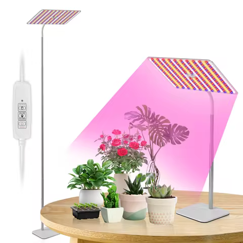 BESTVA 48W Grow Lights for Indoor Plants with Stand, Full Spectrum LED Plant Light for Indoor Plants