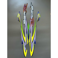 SHOGUN R 2002 BLACK STICKER STRIPING biru