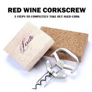 【In stock】AH SO Wine Corkscrew Two-Prong Cork Puller Old Vintage Bottle Opener Foil Cutter Set Bar Tools MX6Z
