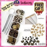 Snap Button Brass Metal Bronze Silver 1.0cm 1.2cm 1.5cm 1.7cm Starter Kit Combo Kit