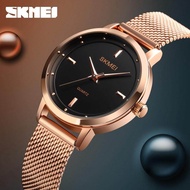 SKMEI Women Fashion Luxury Casual Watch Women Business Stainless Steel Quartz Watch Water Resistant 