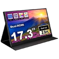 Feiasia 2.5K Portable Monitor 17.3 Inch 2560x1440 100% Adobe sRGB IPS HDR USB-C Second Laptop Monito