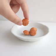 原味 胖貝瑪德蓮 貝殼蛋糕 耳環 黏土人 娃用 マドレーヌ
