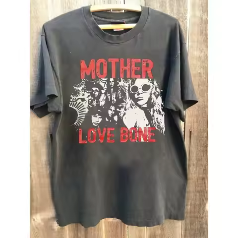 Mother Love Bone Band Member Pattern T-shirt for Women's Summer New Casual and Unisex Casual Fashion
