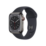 Apple Watch Series 8 智能手表GPS款45毫米午夜色铝金属表壳午夜色运动型表带MNP13CH/A