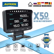 ซื้อ2839 .. AUTOOL X50 Pro On-Board Head Up Car เมตรคอมพิวเตอร์ดิจิตอล OBD2จอแสดงเครื่องวัดความเร็วเ