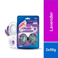 Harpic Power Flushmatic Lavender Toilet Block (50g x 2) [Value Pack]