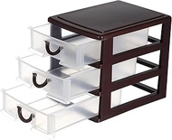 Cabilock 3 Tier Plastic Storage Drawer Units Home Office Storage Box Small Plastic Storage Drawers Desktop Case Organizer Cosmetic Makeup Container