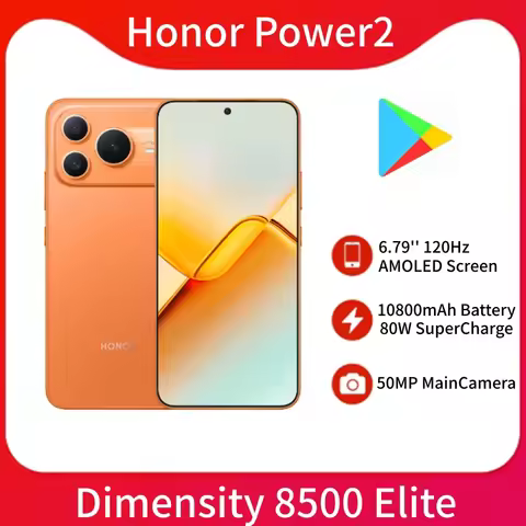 New Honor Power2 Dimensity 8500 ELite 6.79'' 120Hz AMOLED Screen 10800mAh Battery 80W SuperCharge 50