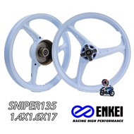 【White】Enkei 3 spokes Mags For 135 Classic Vega Force 115 Fi SIGHT SS2 Y100 Y110 Bearing Complete