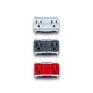 Panasonic國際牌 埋入式瞬瞬附接地極雙插座 Φ 5.5mm WNF151236 白色/灰色/紅色 （附發票））