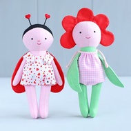 數位 2 PDF Mini Love Bug and Flower Doll (Valentine's Day Collection) Sewing Patterns