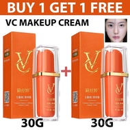 (Buy 1 Free 1) Tone Cream, Lazy Cream, 30G, No Makeup Face Cream, Five Vitamin C, VC Makeup Cream, T