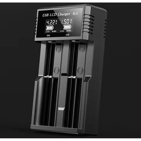 New Smart Lcd Display 18650 Lithium Battery 3.7V Charger 21700 26650 1.2V Aa Aaa Nimh Universal