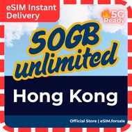 Hong Kong eSIM 香港 csl 5G | Total 20GB/50GB | Daily 2GB/10GB from 3-30days [Large Data]