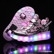 Large Size 27-43 Children's Color LED Light Shoes Children/; Adult Ultra-Light Roller Skate Sheet/Do