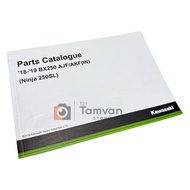 Ninja 250 SL 250SL 2018-2019 ORIGINAL KAWASAKI CATALOG PART BOOK