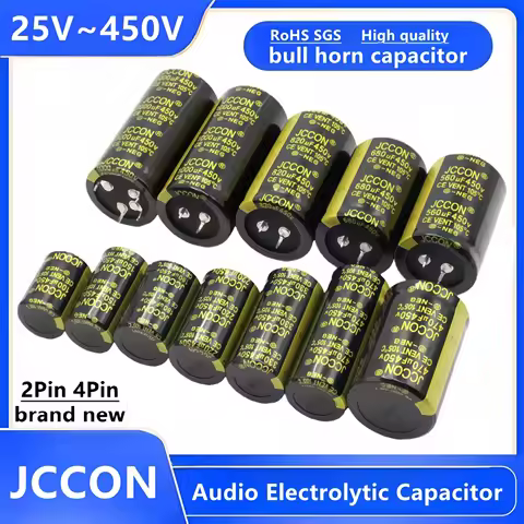 2PCS JCCON Audio Electrolytic Capacitor 25V 35V 50V 63V 80V 100V 200V 400V 450V 3300UF 4700UF 6800UF