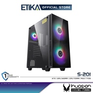 Invasion S-201 | ATX Tempered Glass Gaming Casing (Support ATX Motherboard)