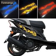 FOREVERGO 2Pcs Reflective Car Motorcycle Sticker Flames Decal Sticker Decoration Decals Vinyl Waterp