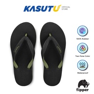 Fipper Black M Series Men Rubber Slipper Selipar Getah Lelaki | Kasut U