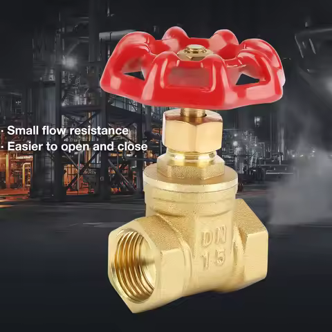 DN15 Gate Valve Sluice Valve DN15 Brass Gate Valve BSPP G1/2 Rotary Sluice Valve 232PSI for Water Oi