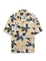 AIIZ (เอ ทู แซด) - AIIZ เสื้อเชิ้ตฮาวายผู้ชายแขนสั้นพิมพ์ลาย AIIZ Mens Retro Summer Printed Camp Col