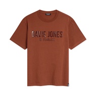 DAVIE JONES เสื้อยืด Logo Slim Fit T-Shirt LG0112 สีเขียว ส้ม