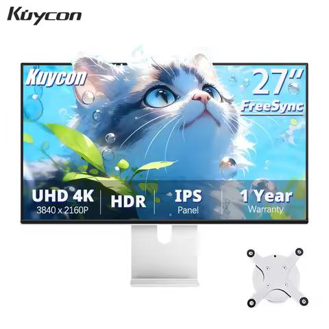 Kuycon P27L Computer Monitor 99%sRGB 10 Bit 4K 27 Inch PC Display 400 Nit HDR Compatible With HDMI T