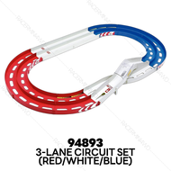 TAMIYA 94893 Mini 4WD 2-Lane Circuit Set w/Lane Change (Red/White/Blue)