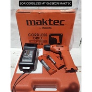 BEST OBRAL MAKTEC Bor Cordless Drill Bor Baterai Charger MT066SK2