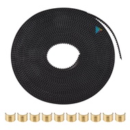 3D Printer Accessary 2GT Timing Belt Width 6mm 5M/16.4ft Length with 10 Brass Copper Buckle for Crea