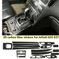 Carbon Fiber Interior Console Decor Sticker Cover Decal For Infiniti G25 G37
