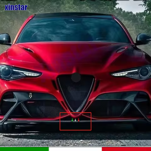 Car Front Grille Sticker For Alfa Romeo Giulia Quadrifoglio Auto Accessories