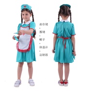 [Ready Stock] Children's Doctor Costume White Coat Nurse Costume Surgical Costume Professional Role-