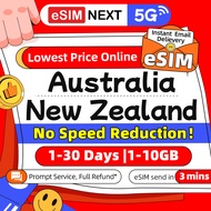 【Australia + New Zealand eSIM】【🔥5G】【Optus | Spark】1-30 Days Australia eSIM 澳大利亚 SIM 新西兰 SIM 纽西兰 SIM