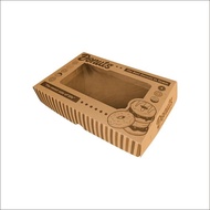 NEWs (25 pcs) Donut Box contains 6 27x18x5 Bomboloni Cake Bread Packaging Box Donut Wholesale