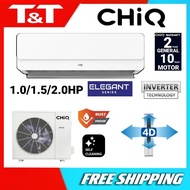 NEW CHIQ 1.0HP /1.5HP / 2.0HP Air Conditioner 4 way auto swing Inverter Aircond
