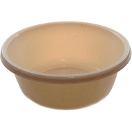 YBM Home 1148 Round Plastic Wash Basin, 7 Quarts, 11.25", Beige with Dots